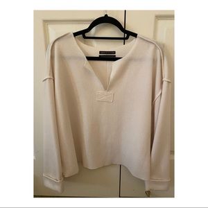 Urban Outfitters Ivory Notch Neck Sweater
